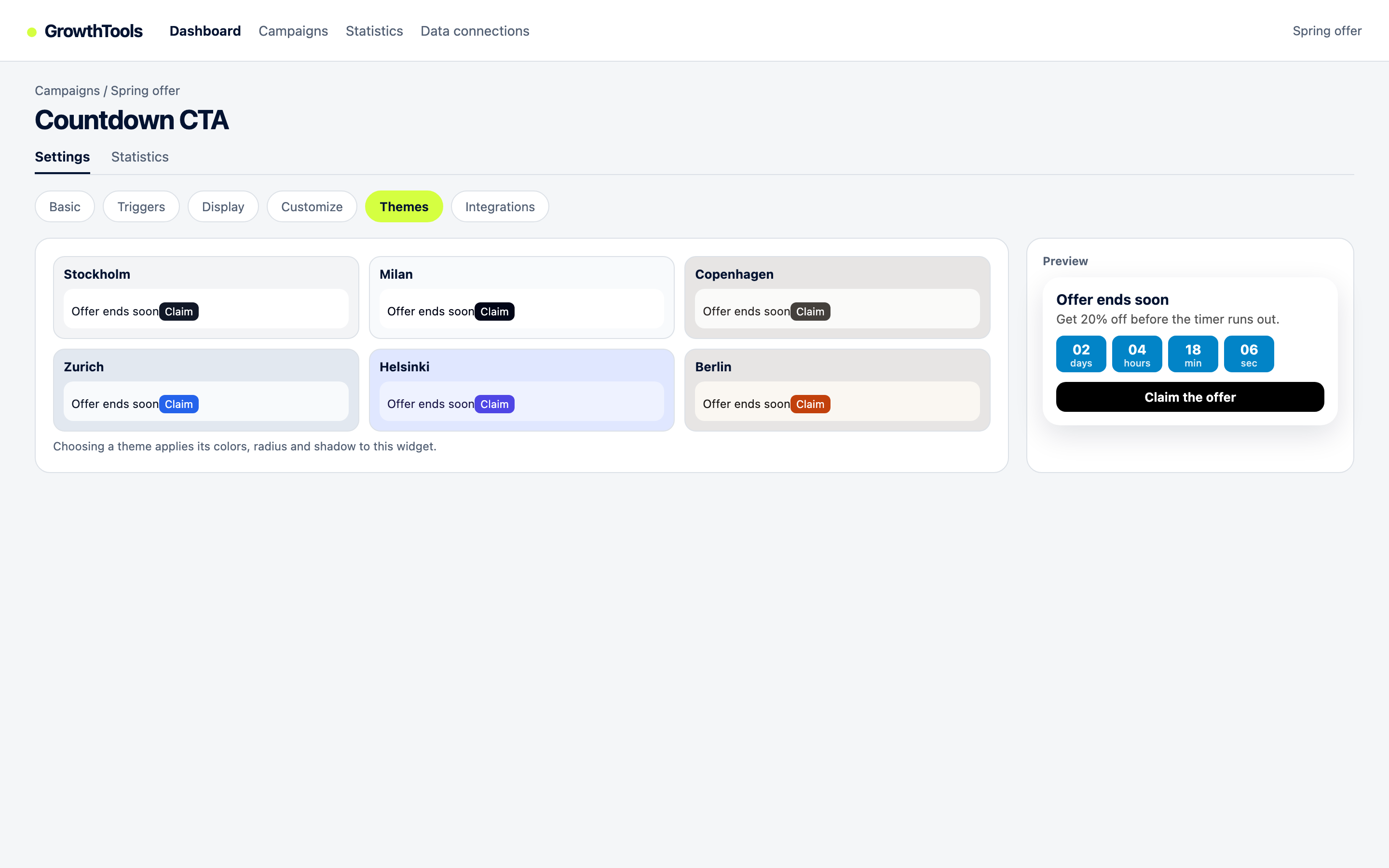 GrowthTools widget catalog: proof, exit-intent, coupon and lead capture widgets ready to install